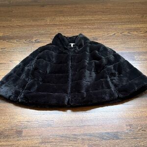 Faux rabbit woman's shawl